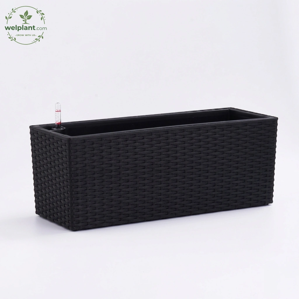 woven railing planter box